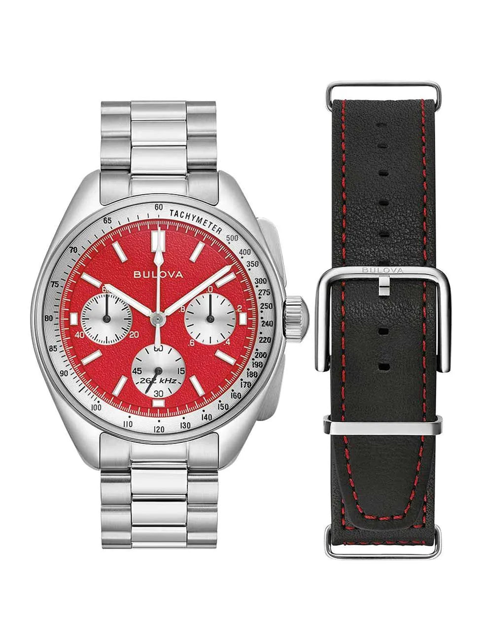 Bulova 96K115 Mens Watch Lunar Pilot Chronograph Special Set 43mm 5ATM