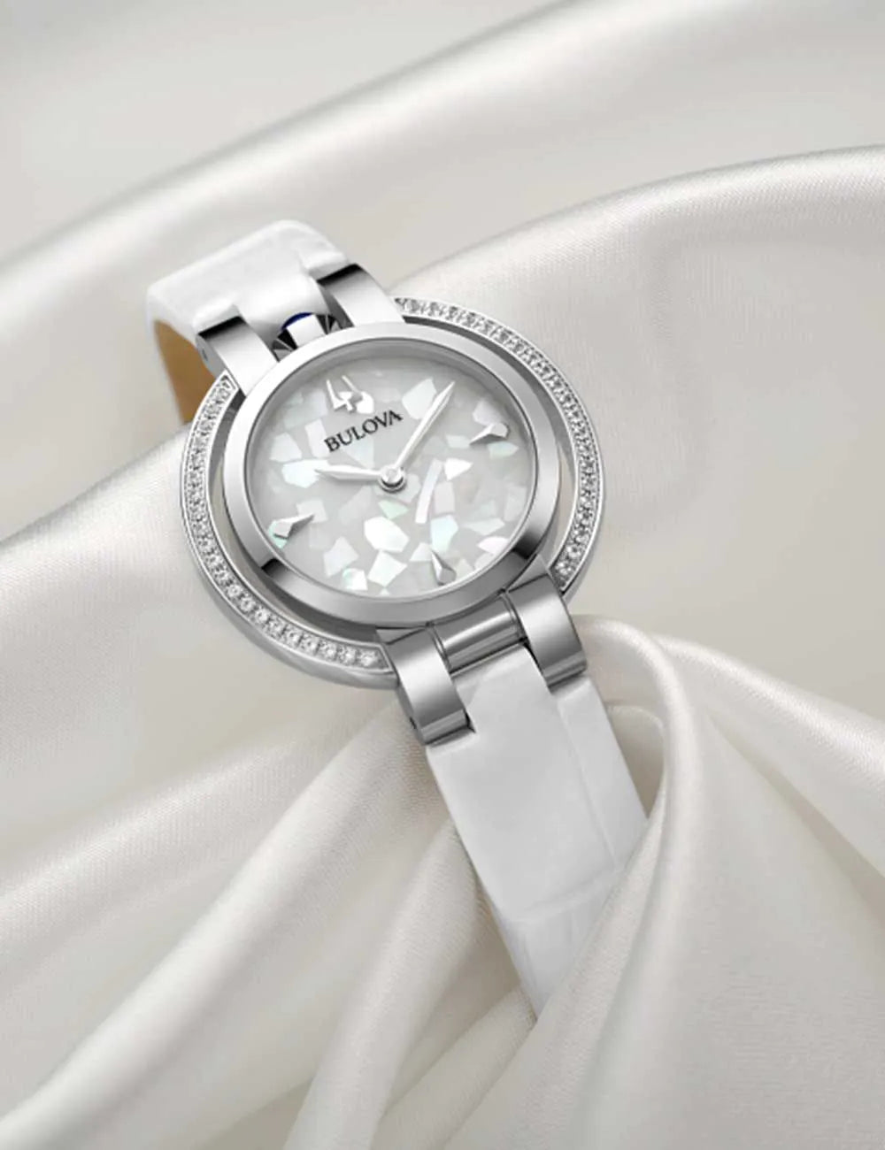 Bulova 96R254 Ladies Watch Rubaiyat Diamond Winter 0,25ct 30,5mm 3ATM
