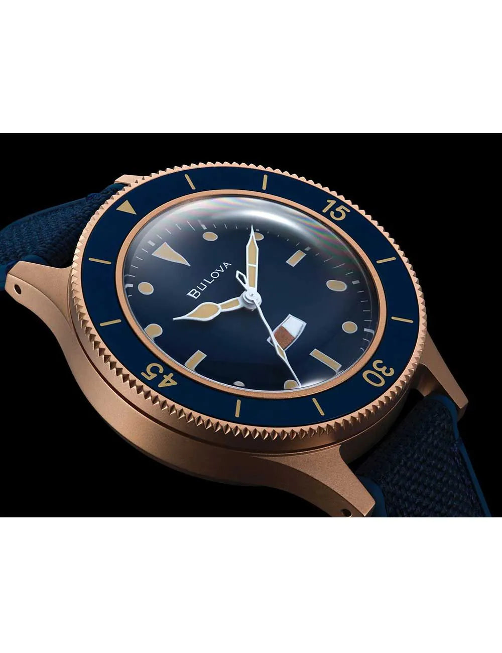 Bulova 98A325 Mens Watch MIL-SHIPS Bronze 150th Anniversary 41mm 20ATM