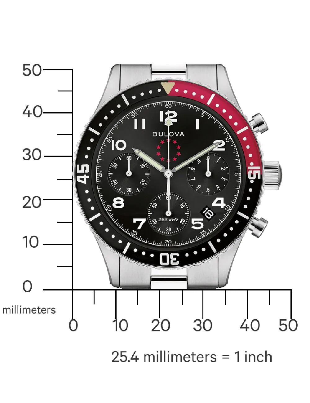Bulova 98B451 Mens Watch Marine Star Chronograph 43mm 3ATM