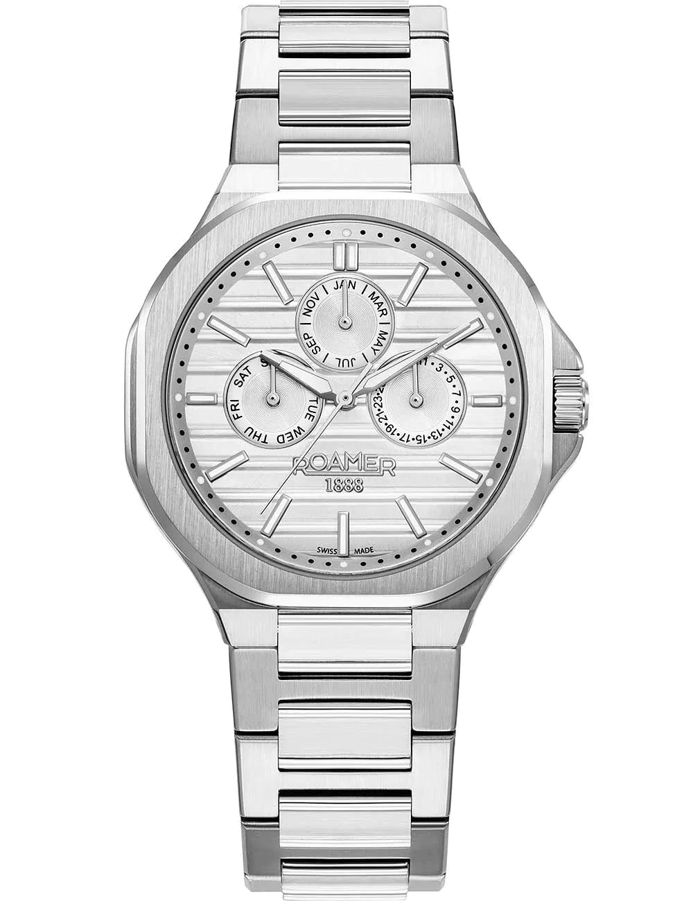 Roamer 995989 41 25 20 Mens Watch Spirit of Time full calendar 42mm 3ATM