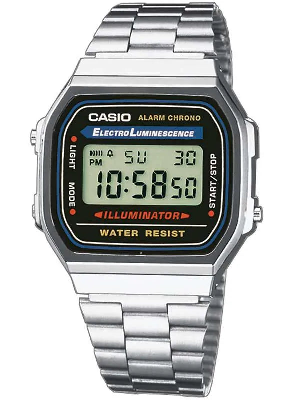 CASIO A168WA-1YES Collection Mens Watch 35mm 3 ATM