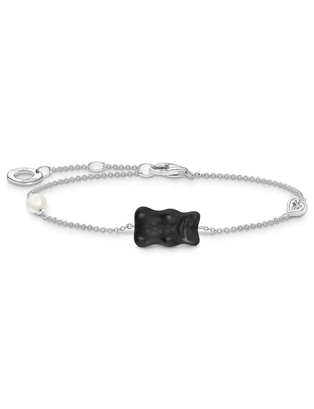 Thomas Sabo A2151-052-11-L19V Silver Bracelet With Black Gold Bear And Pearl + Stone