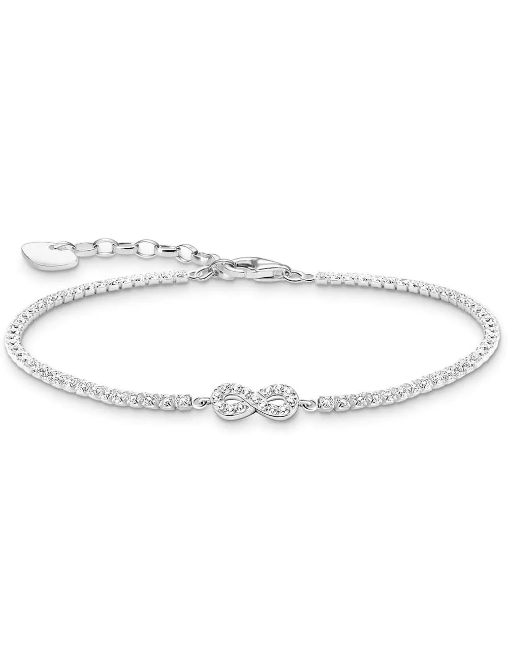 Thomas Sabo A2176-051-14-L19V Silver Tennis Bracelet infinity With White stones