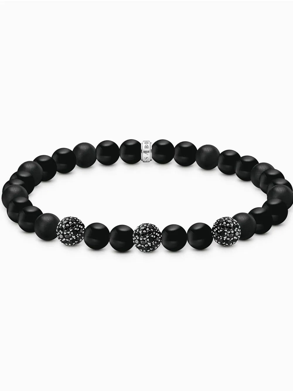 Thomas Sabo A2195-705-11-L19 Unisex Bracelet Obisidian and zirconia black