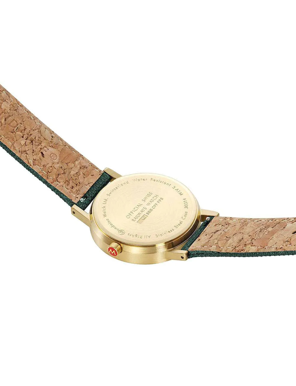 Mondaine A660.30314.60SBS Ladies Watch Classic Green And Gold 36mm 3ATM