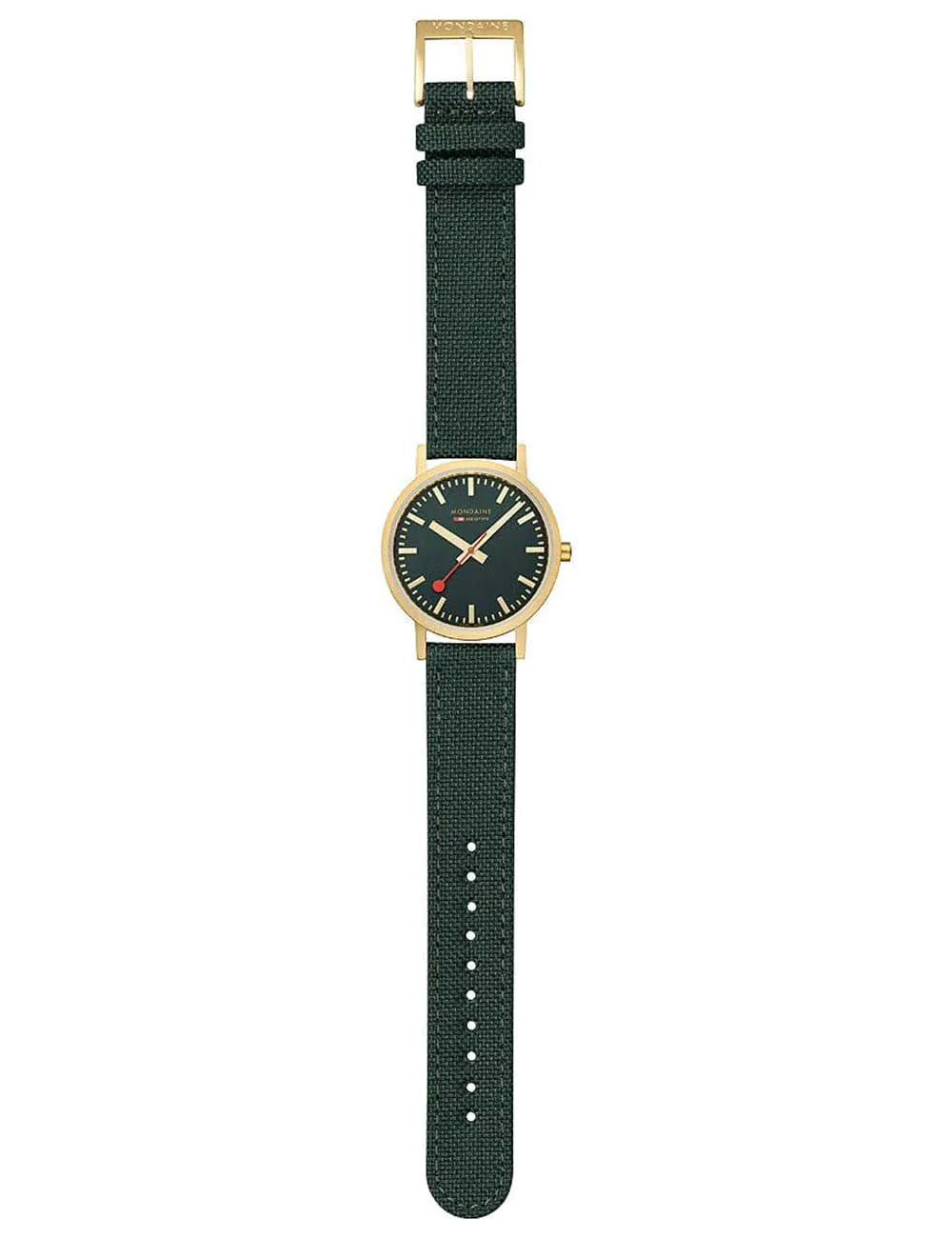 Mondaine A660.30314.60SBS Ladies Watch Classic Green And Gold 36mm 3ATM