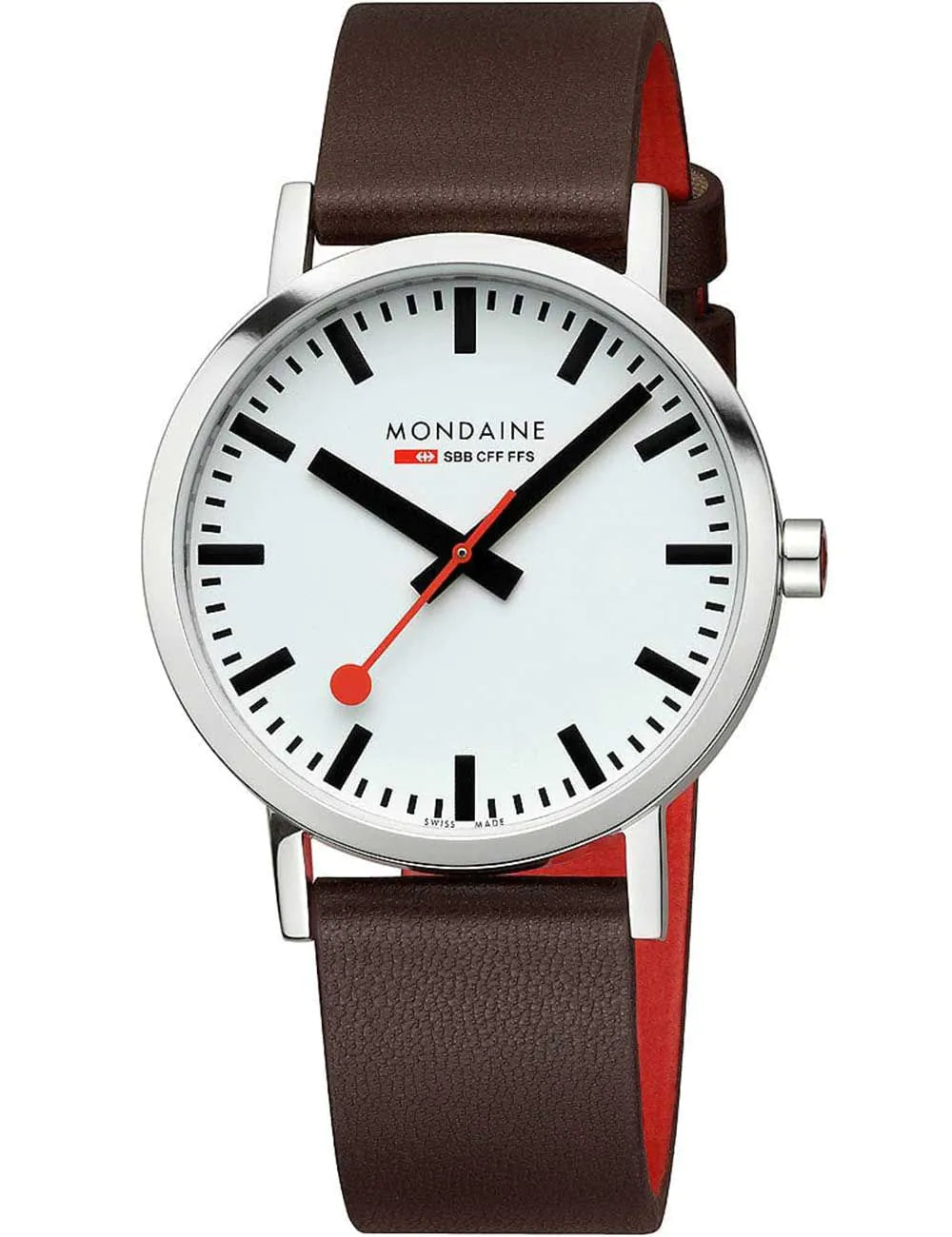 Mondaine A660.30360.11SBGV Mens Watch Classic SBB vegan 40mm 3ATM