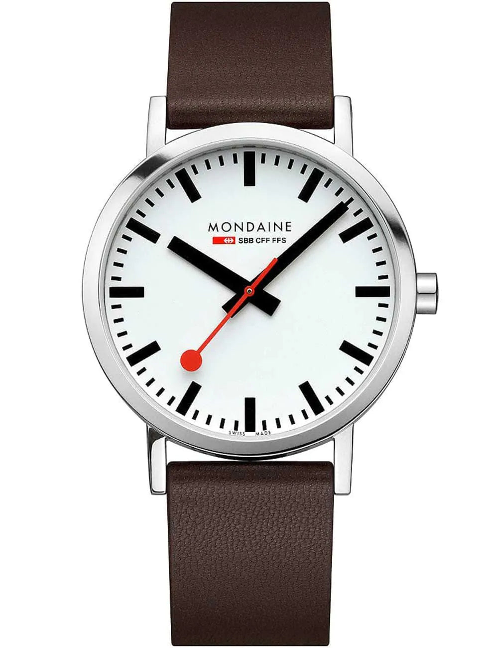 Mondaine A660.30360.11SBGV Mens Watch Classic SBB vegan 40mm 3ATM