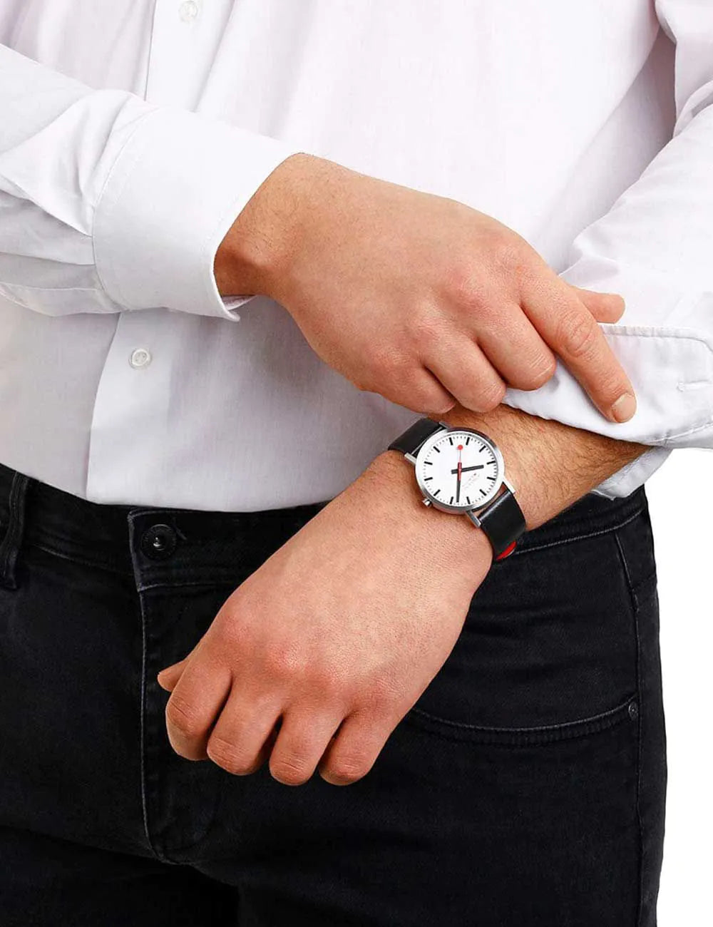 Mondaine A660.30360.16SBBV Mens Watch Classic SBB vegan 40mm 3ATM