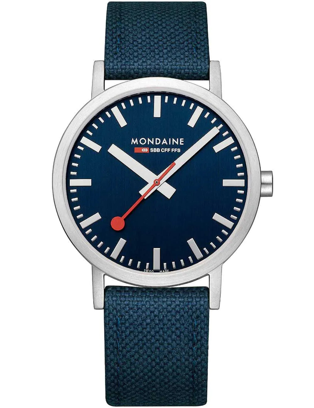 Mondaine A660.30360.40SBD Mens Watch Classic SBB recyc. Textile 40mm 3ATM