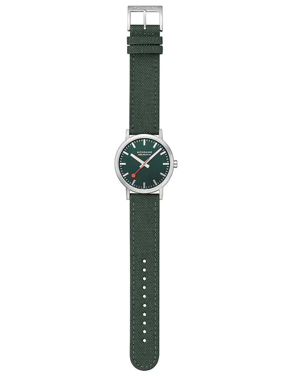 Mondaine A660.30360.60SBF Mens Watch Classic SBB recyc. Textile 40mm 3ATM