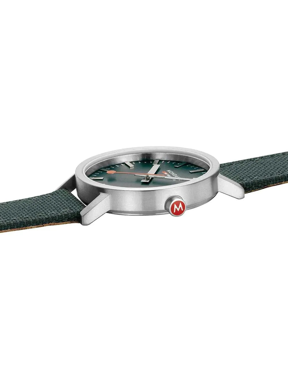 Mondaine A660.30360.60SBF Mens Watch Classic SBB recyc. Textile 40mm 3ATM