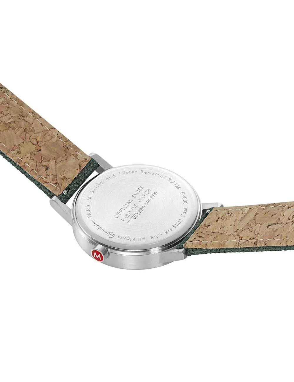 Mondaine A660.30360.60SBF Mens Watch Classic SBB recyc. Textile 40mm 3ATM