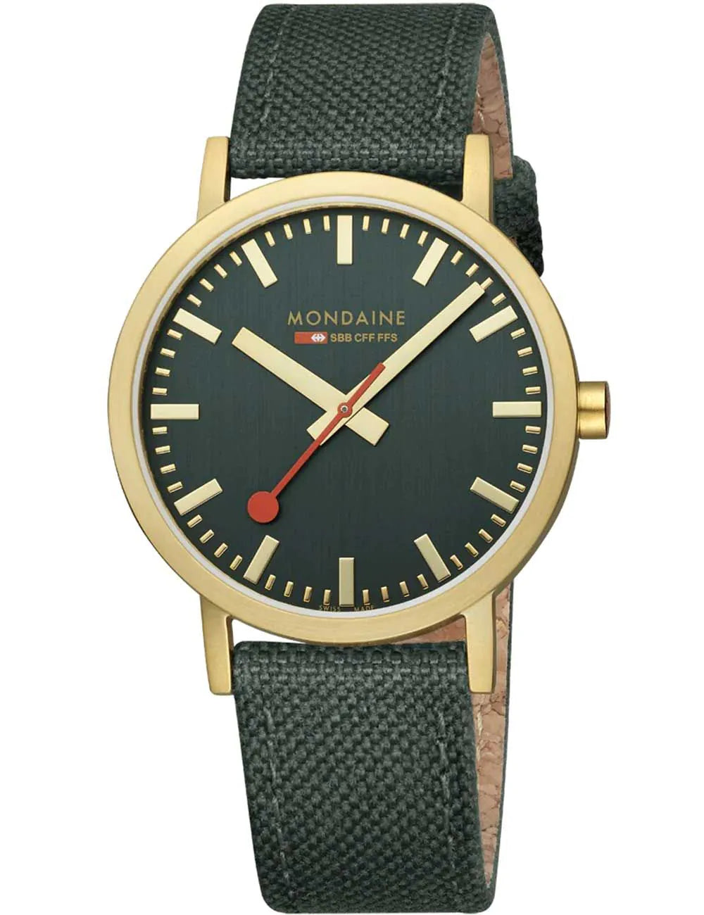 Mondaine A660.30360.60SBS Classic Green And Gold 40mm 3ATM