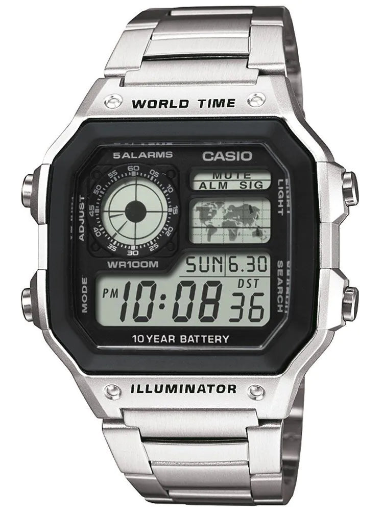 CASIO AE-1200WHD-1AVEF Collection 10 ATM Mens Watch 42mm