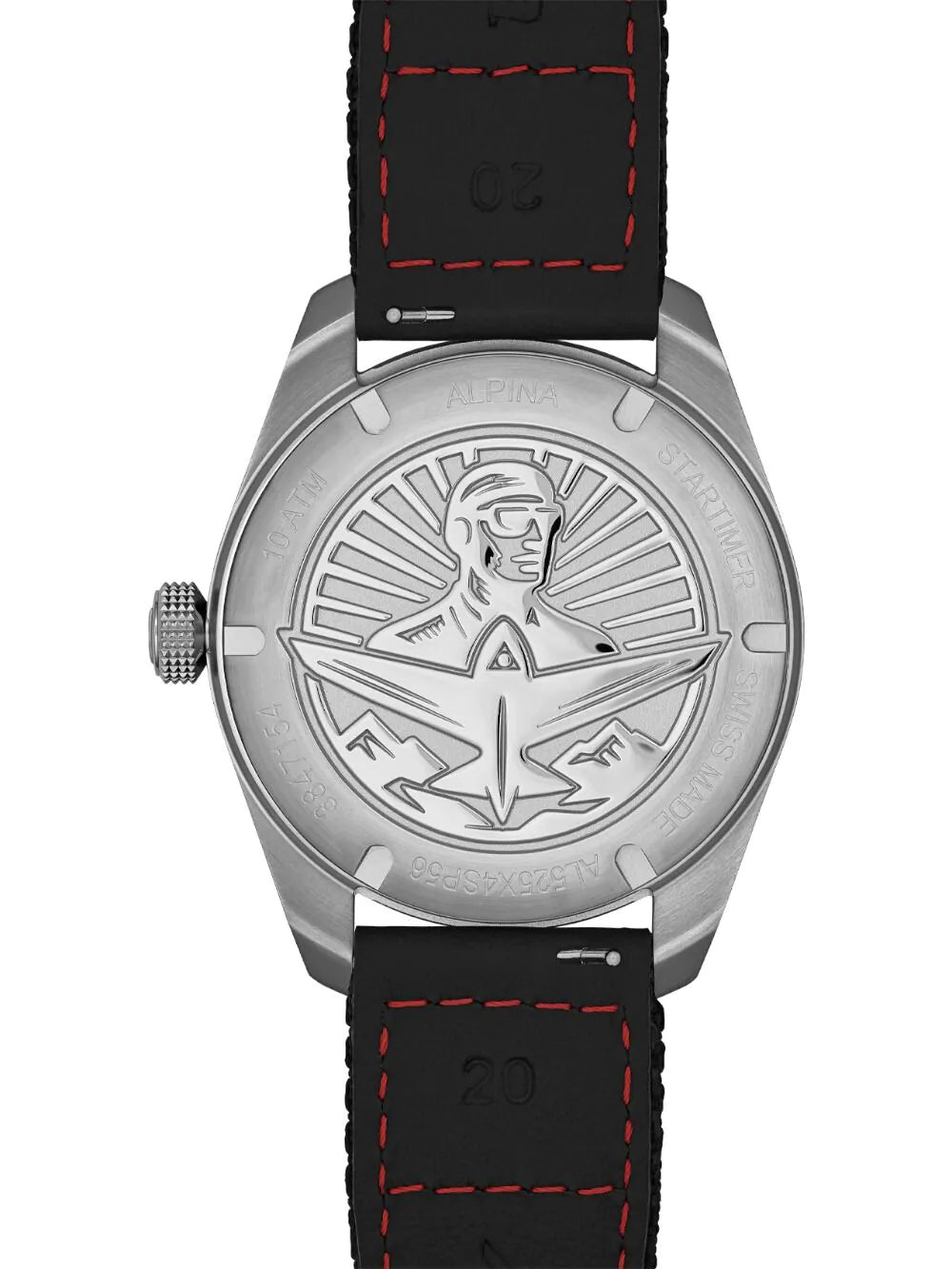 Alpina AL-525BW4S36 Mens Watch Startimer Pilot Automatic 40mm 10ATM