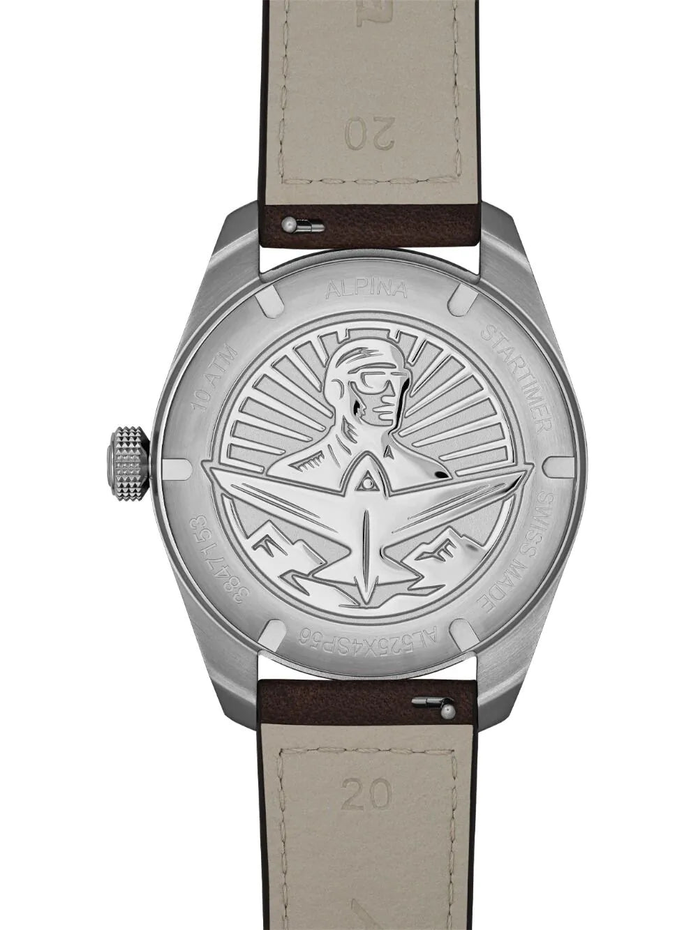 Alpina AL-525KW4S36 Mens Watch Startimer Pilot Automatic 40mm 10ATM
