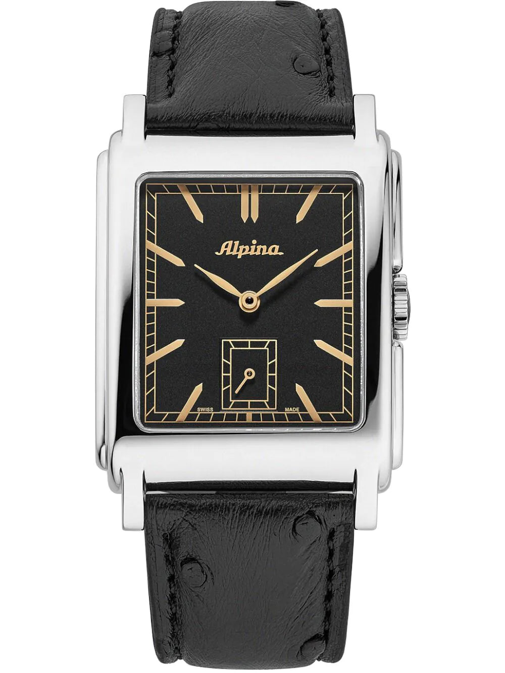 Alpina AL-530BBG3C6 Mens Watch Alpiner Vintage Carree Automatic Limited Edition 33mm 3ATM