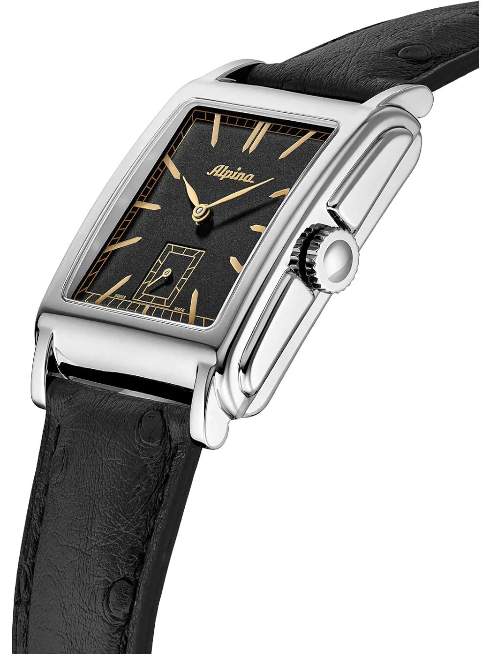 Alpina AL-530BBG3C6 Mens Watch Alpiner Vintage Carree Automatic Limited Edition 33mm 3ATM