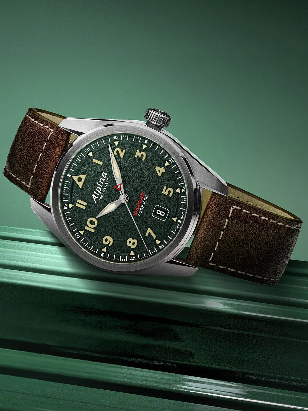 Alpina AL-525KW4S36 Mens Watch Startimer Pilot Automatic 40mm 10ATM