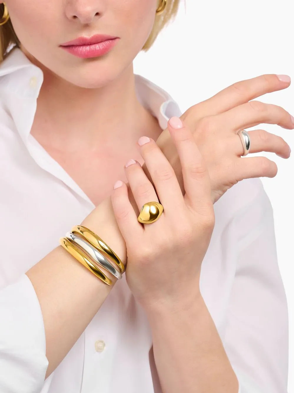 Thomas Sabo AR115-413-39-L17 Bangle 925 Sterling Silver gold plated 17 cm