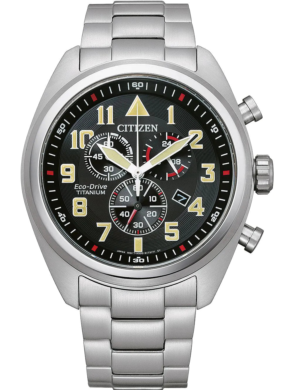 Citizen AT2480-81E Eco-Drive Super-Titanium Chronograph Mens Watch 43mm