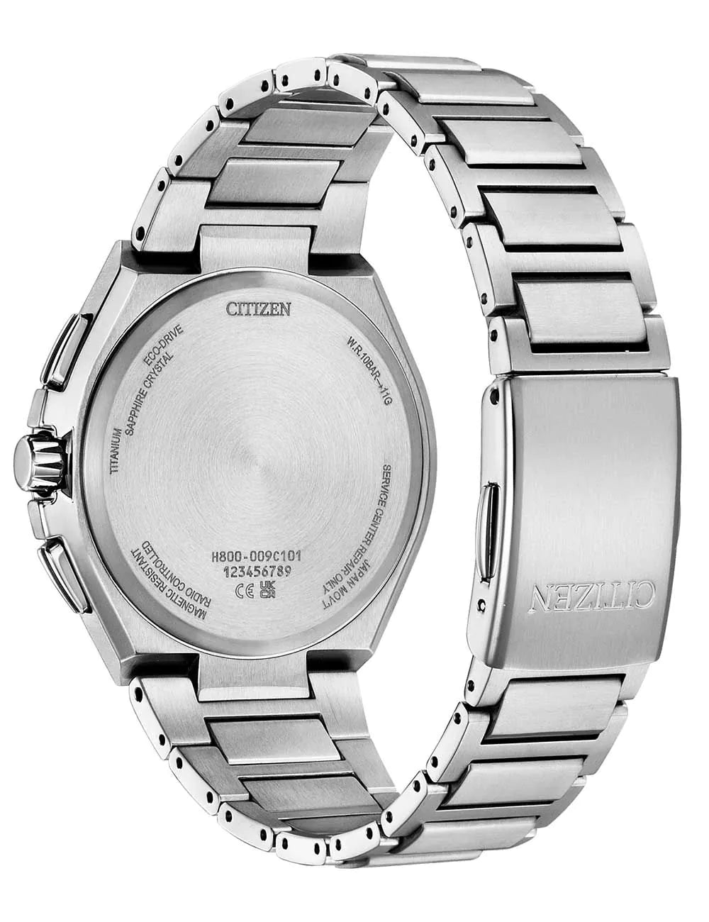 Citizen AT8238-84A Mens Watch Eco-Drive Super-Titanium radio controlled Chronograph 44mm 10ATM