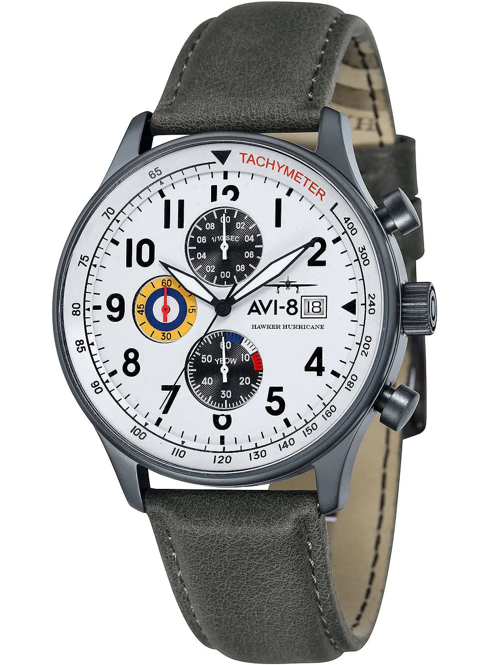 AVI-8 AV-4011-0B Hawker Hurricane Chronograph Mens Watch 42mm 5ATM