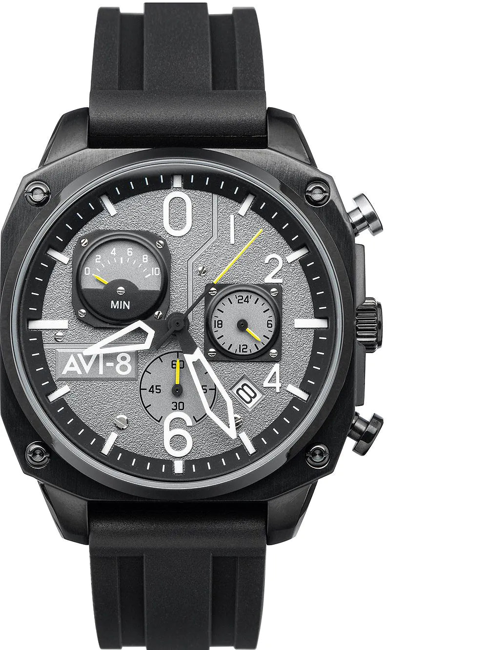 AVI-8 AV-4052-R1 Hawker Hunter Chronograph Mens Watch 45mm 5ATM