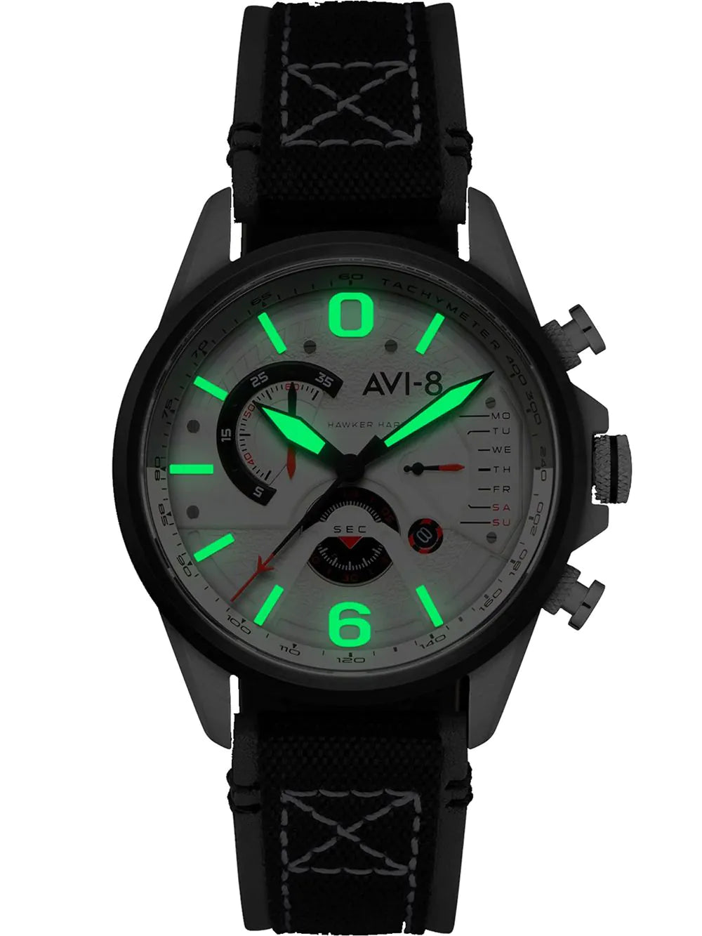 AVI-8 AV-4056-07 Mens Watch Hawker Harrier Dual Retrograde Chronograph 44mm 5ATM