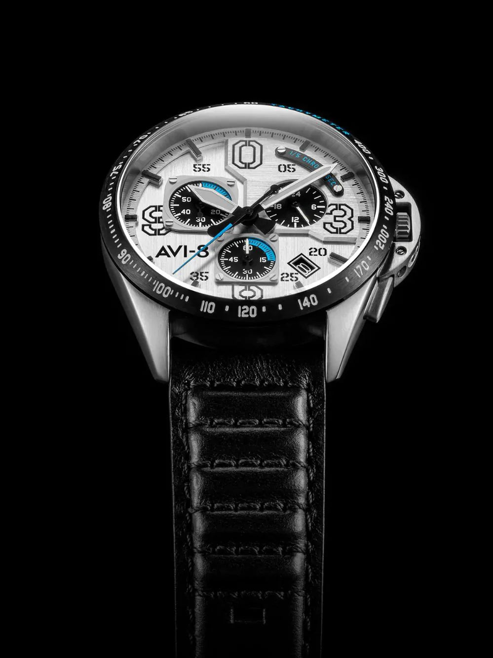 AVI-8 AV-4077-01 P-51 Mustang Chronograph Mens Watch 43mm 5ATM