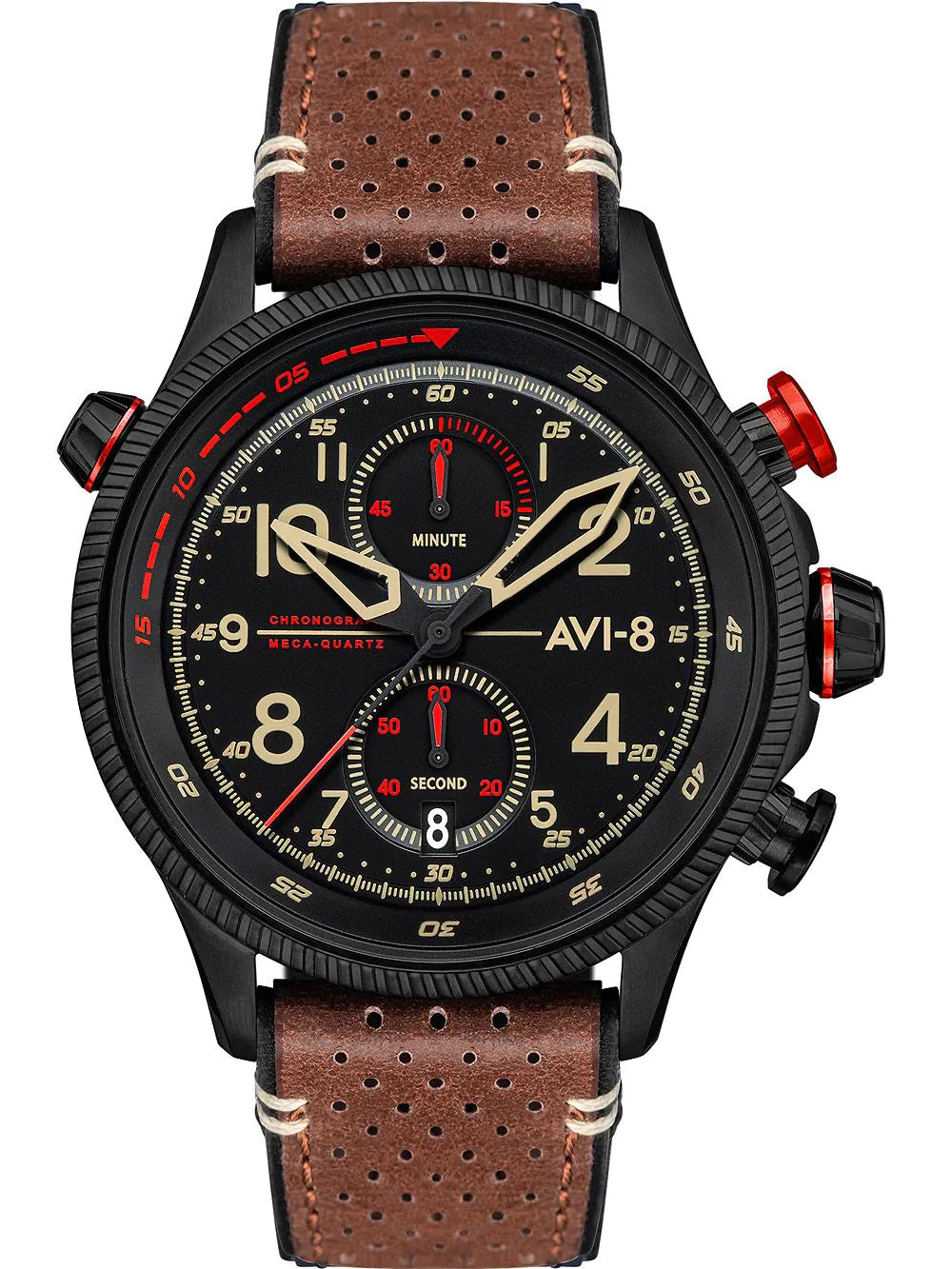 AVI-8 AV-4080-04 Hawker Hunter Chronograph Mens Watch 44mm 5ATM