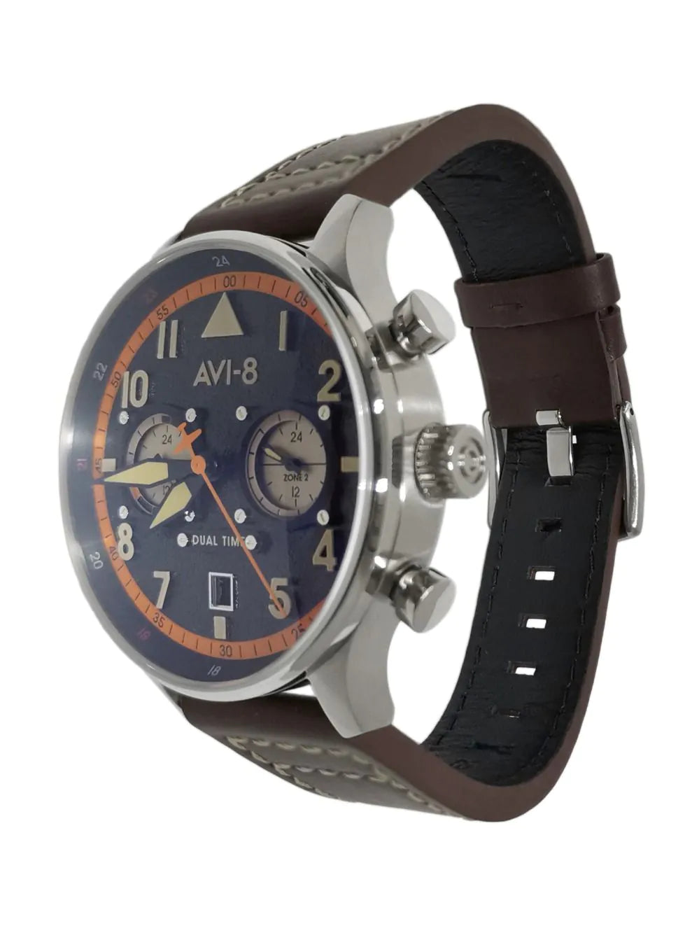 AVI-8 AV-4088-07 Mens Watch Hawker Hurricane Dual-Time 43mm 5ATM