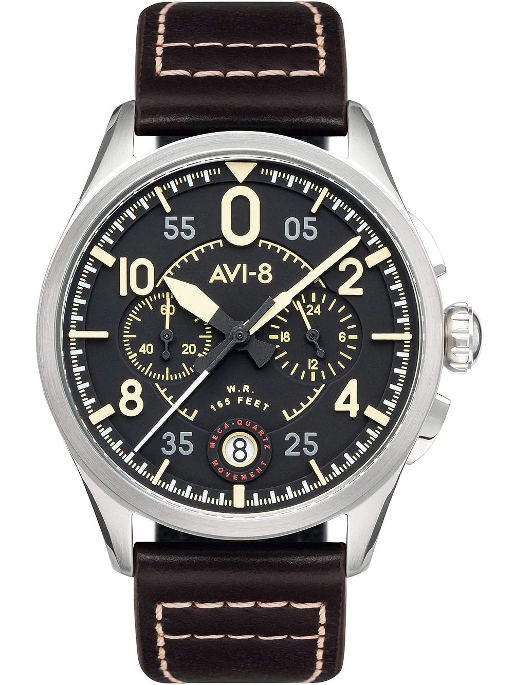 AVI-8 AV-4089-01 Spitfire Chronograph Mens Watch 42mm 5ATM