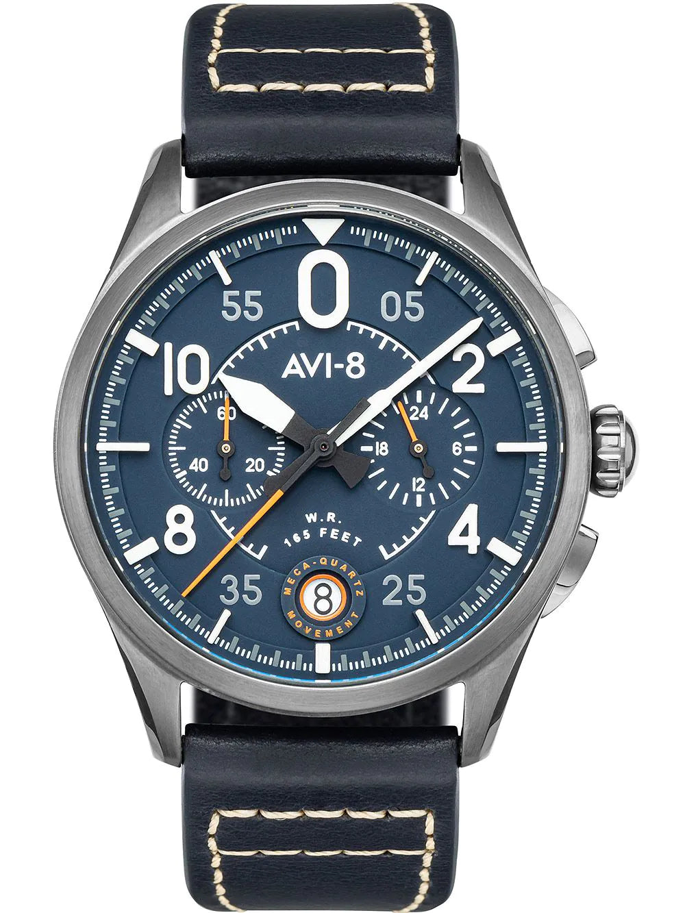 AVI-8 AV-4089-04 Spitfire Chronograph Mens Watch 42mm 5ATM