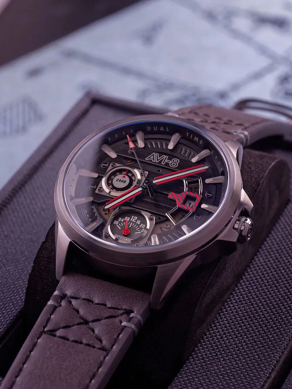 AVI-8 AV-4098-04 Mens Watch Hawker Harrier Farley Multi 44mm 5ATM