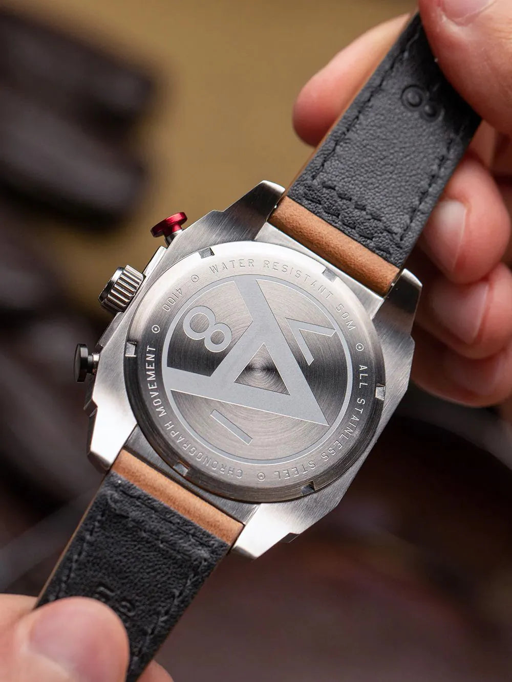 AVI-8 AV-4100-01 Mens Watch Hawker Hunter Dual Time Chronograph 43mm 5ATM