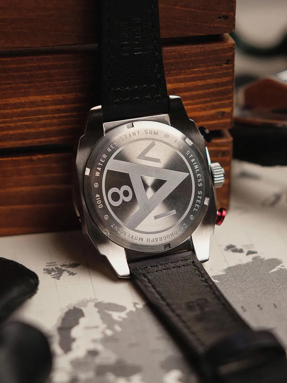 AVI-8 AV-4100-02 Mens Watch Hawker Hunter Dual Time Chronograph 43mm 5ATM