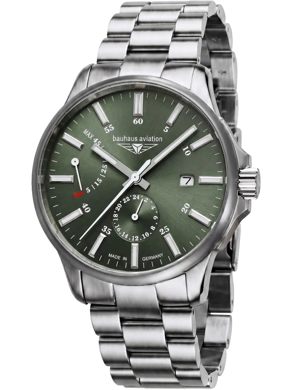 Bauhaus 2860M-4 Mens Watch Aviation Automatic Titanium 42mm 10ATM