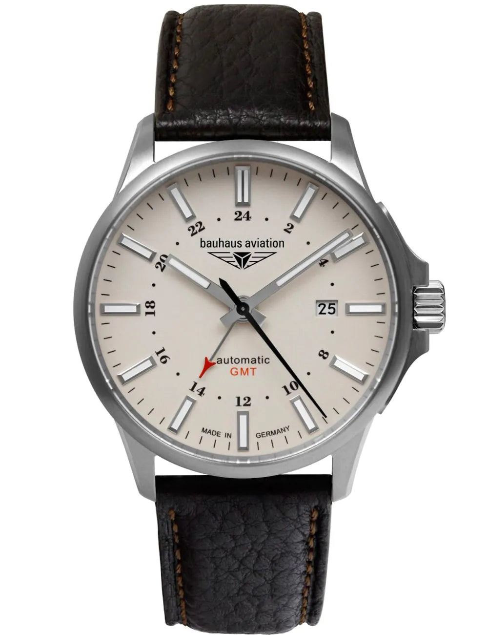 Bauhaus 2868-5 Mens Watch Aviation Automatic Titanium 42mm 10ATM