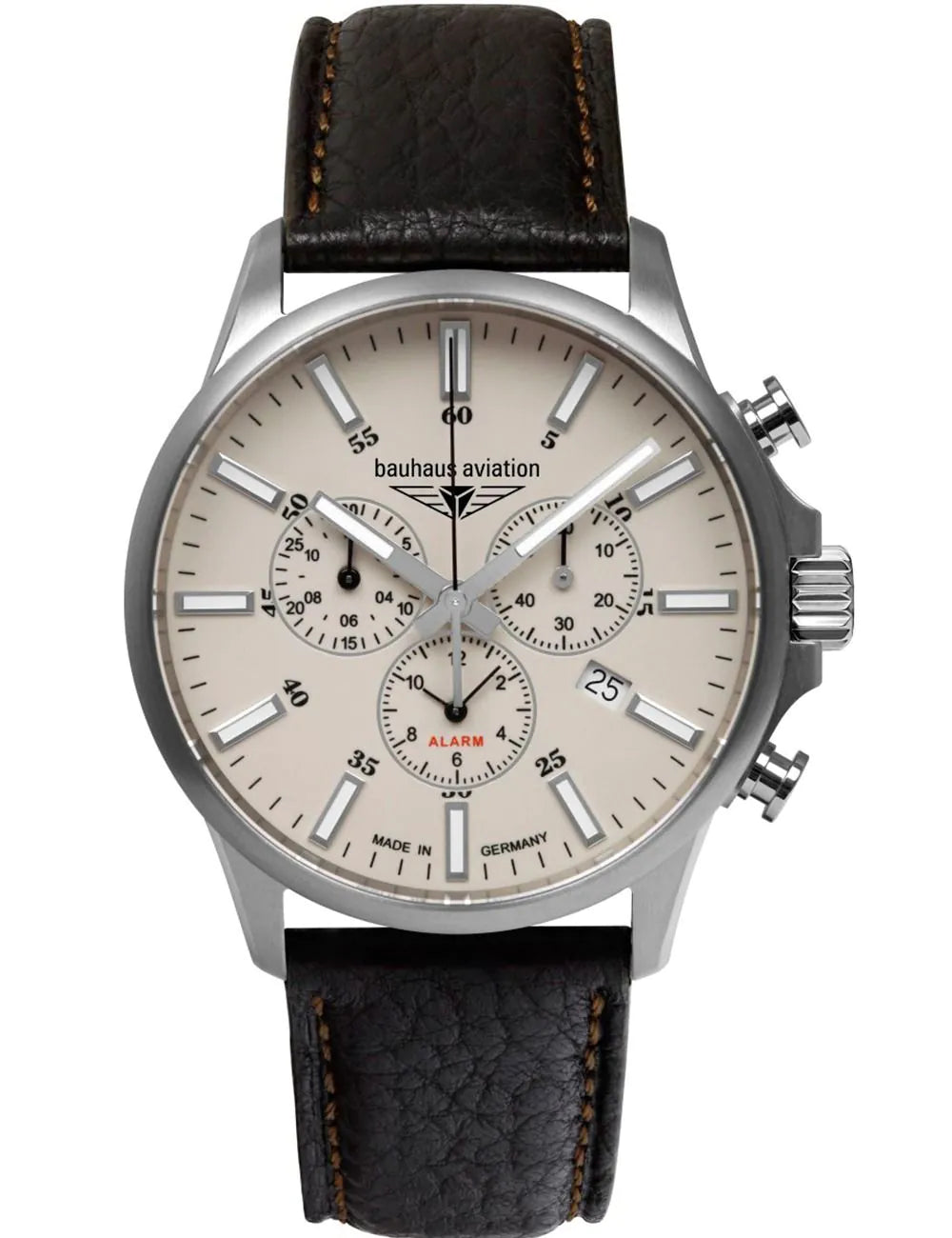 Bauhaus 2880-5 Mens Watch Aviation Chrono Titanium 42mm 10ATM