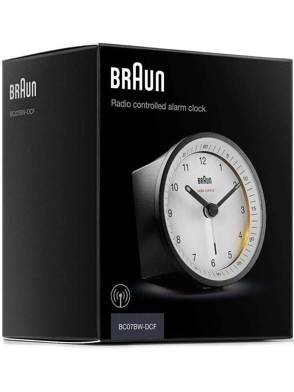 Braun BC07BW-DCF classic radio controlled alarm clock