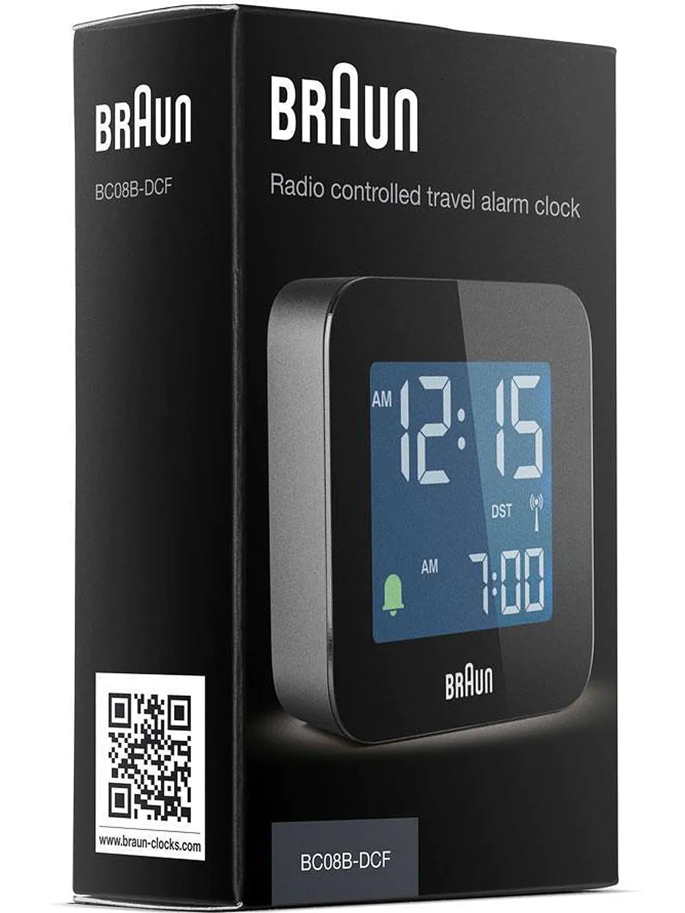 Braun BC08B-DCF digital radio controlled alarm clock