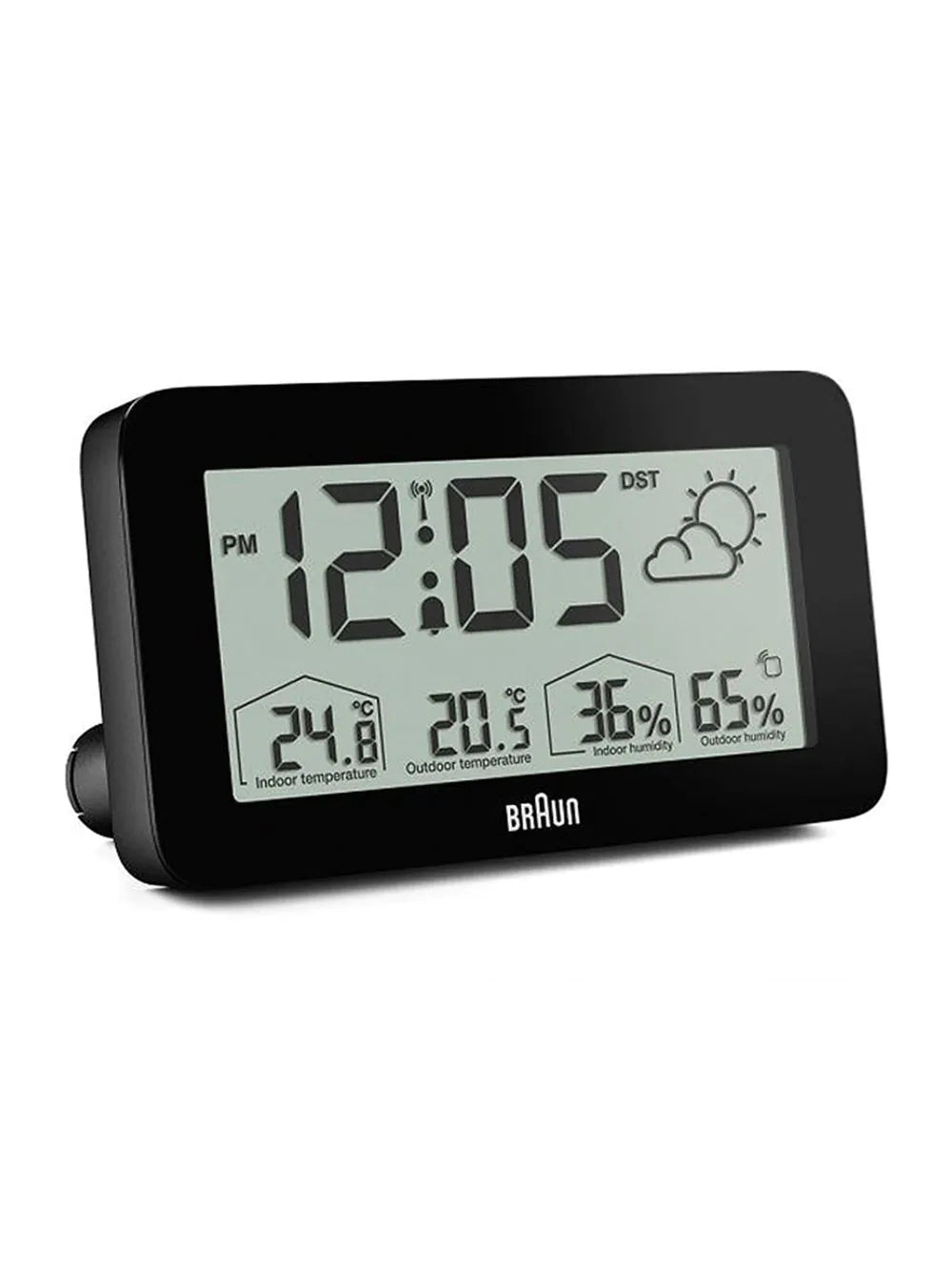 Braun BC13BP-DCF digital radio alarm clock w. weather station