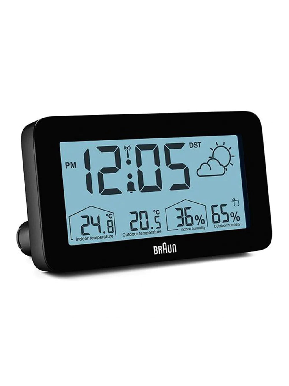 Braun BC13BP-DCF digital radio alarm clock w. weather station