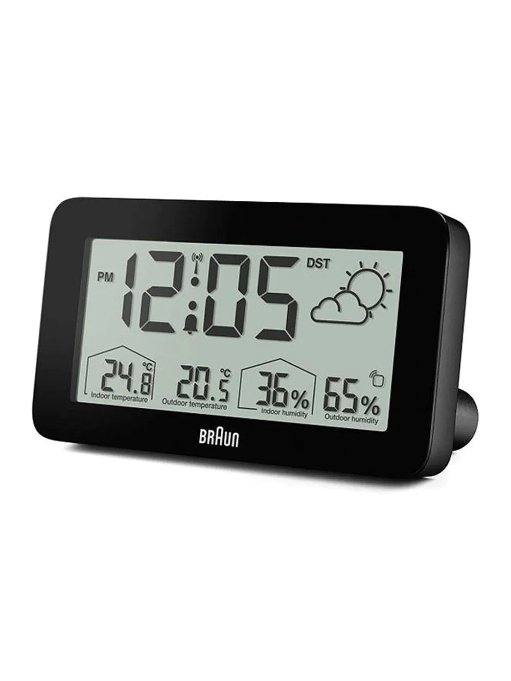 Braun BC13BP-DCF digital radio alarm clock w. weather station