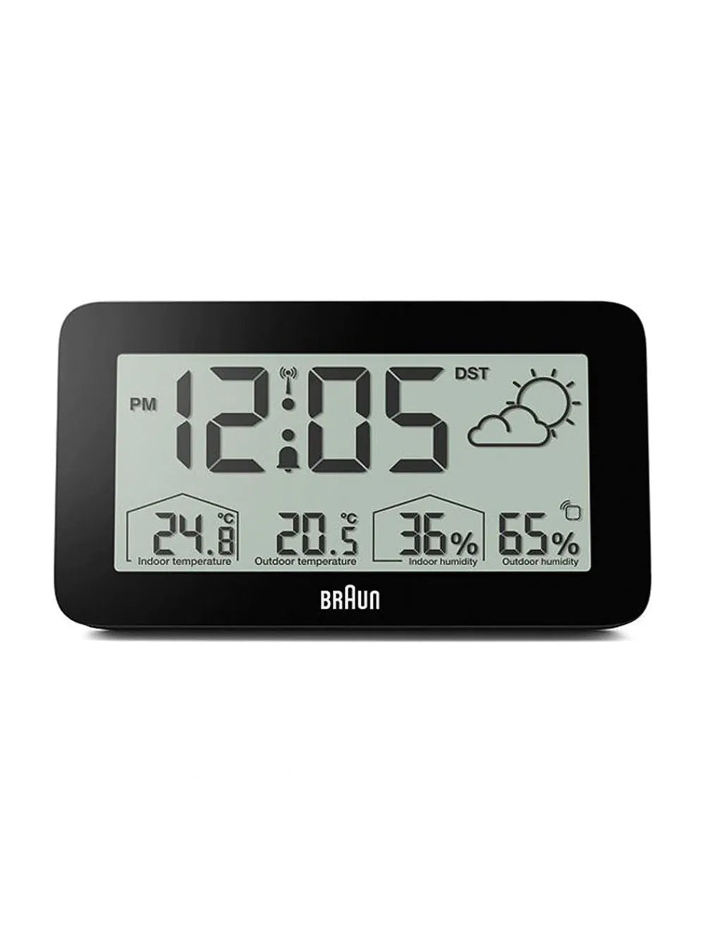 Braun BC13BP-DCF digital radio alarm clock w. weather station