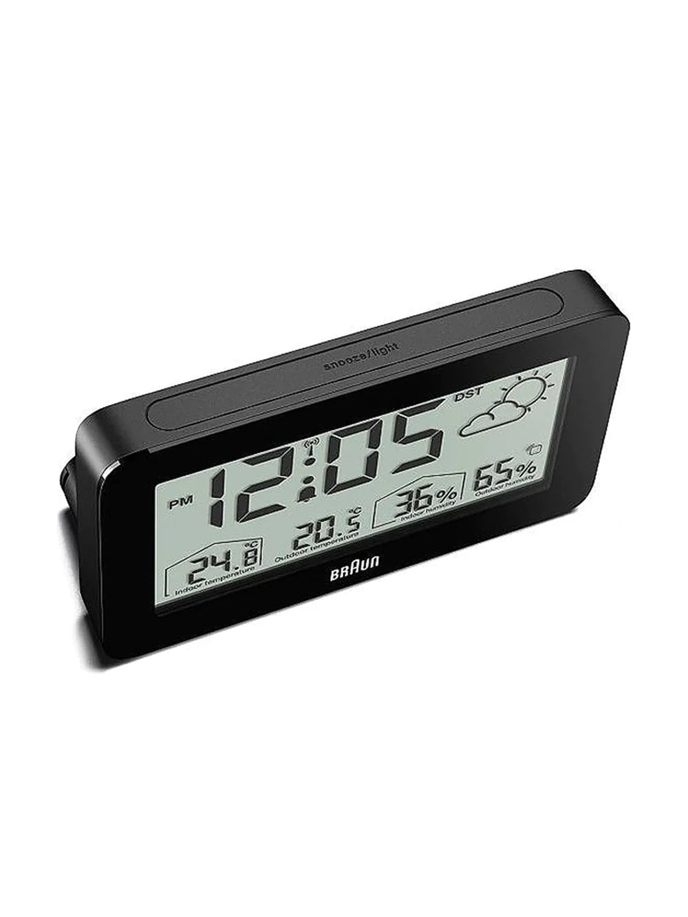 Braun BC13BP-DCF digital radio alarm clock w. weather station