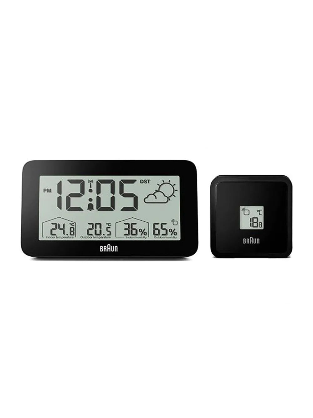 Braun BC13BP-DCF digital radio alarm clock w. weather station